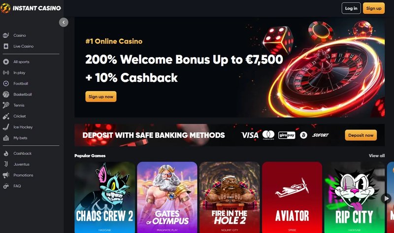 Image: Instant Casino France : les deux portes d’entrée principales